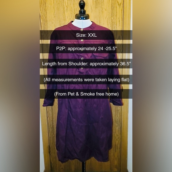 Gap Maternity Plus Size Dress NWOT XXL | Real Color is Burgundy Red not Purple - Picture 7 of 9